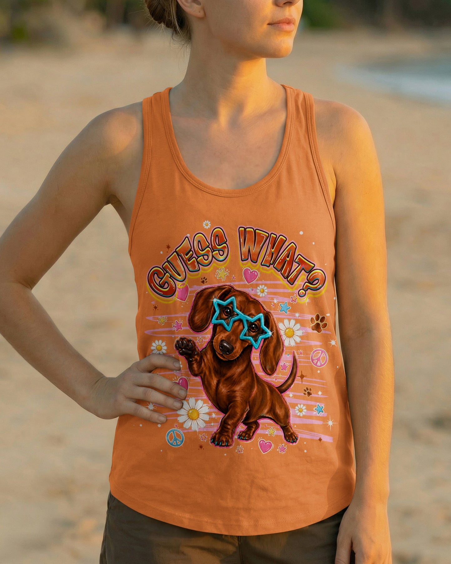 GUESS WHAT DACHSHUND DOG FUNNY ALL OVER PRINT - TLHG2505261