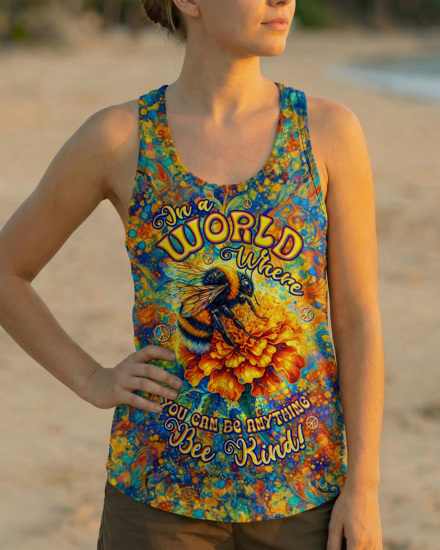 IN A WORLD WHERE YOU CAN BE ANYTHING BEE KIND ALL OVER PRINT  - TLTW0604262