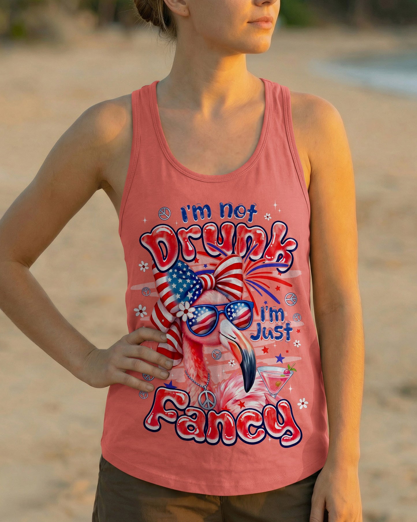 I'M NOT DRUNK I'M JUST FANCY FLAMINGO ALL OVER PRINT - TYPQ2104262
