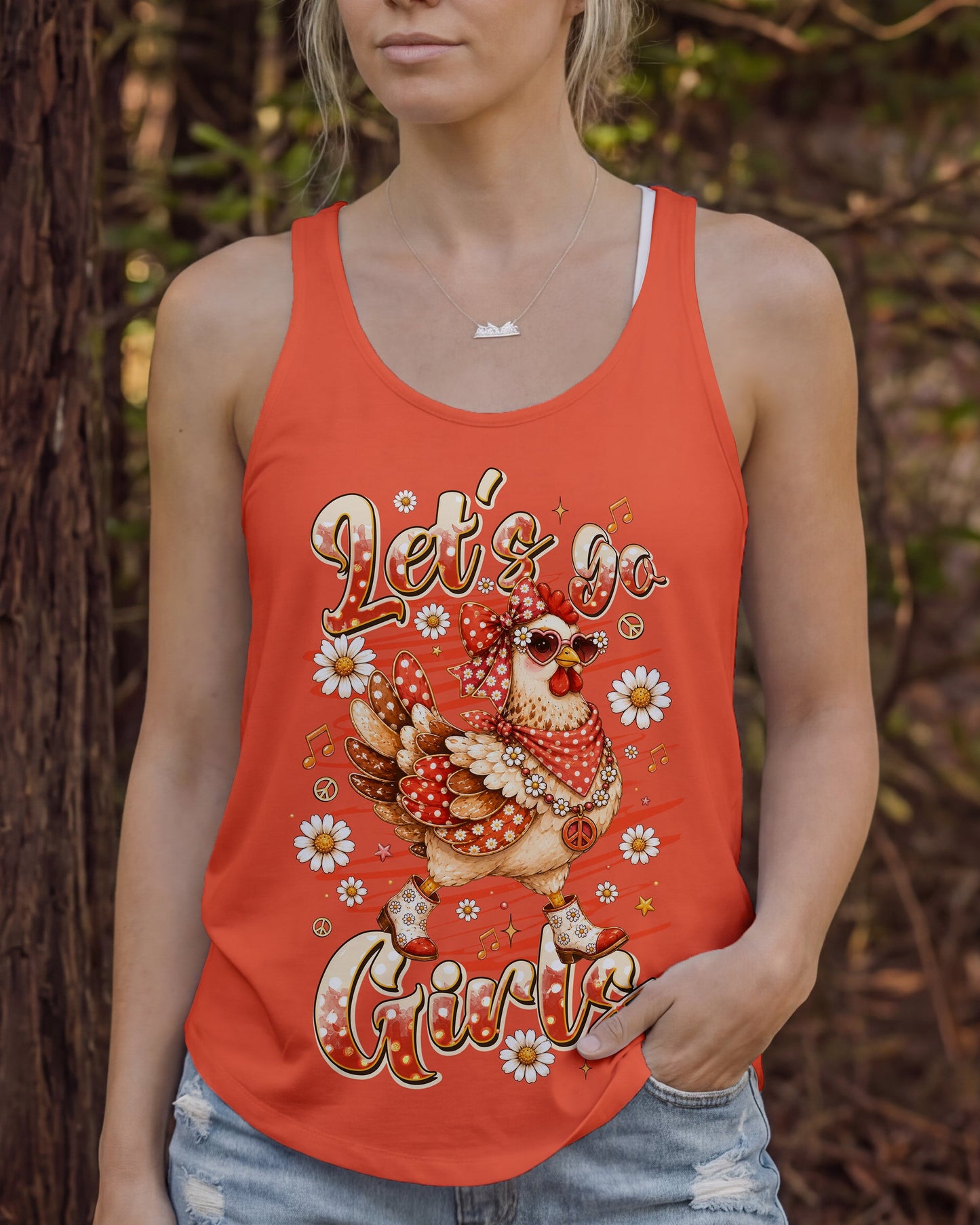 LET'S GO GIRLS HEN CHICKEN ALL OVER PRINT - TLTW2606261