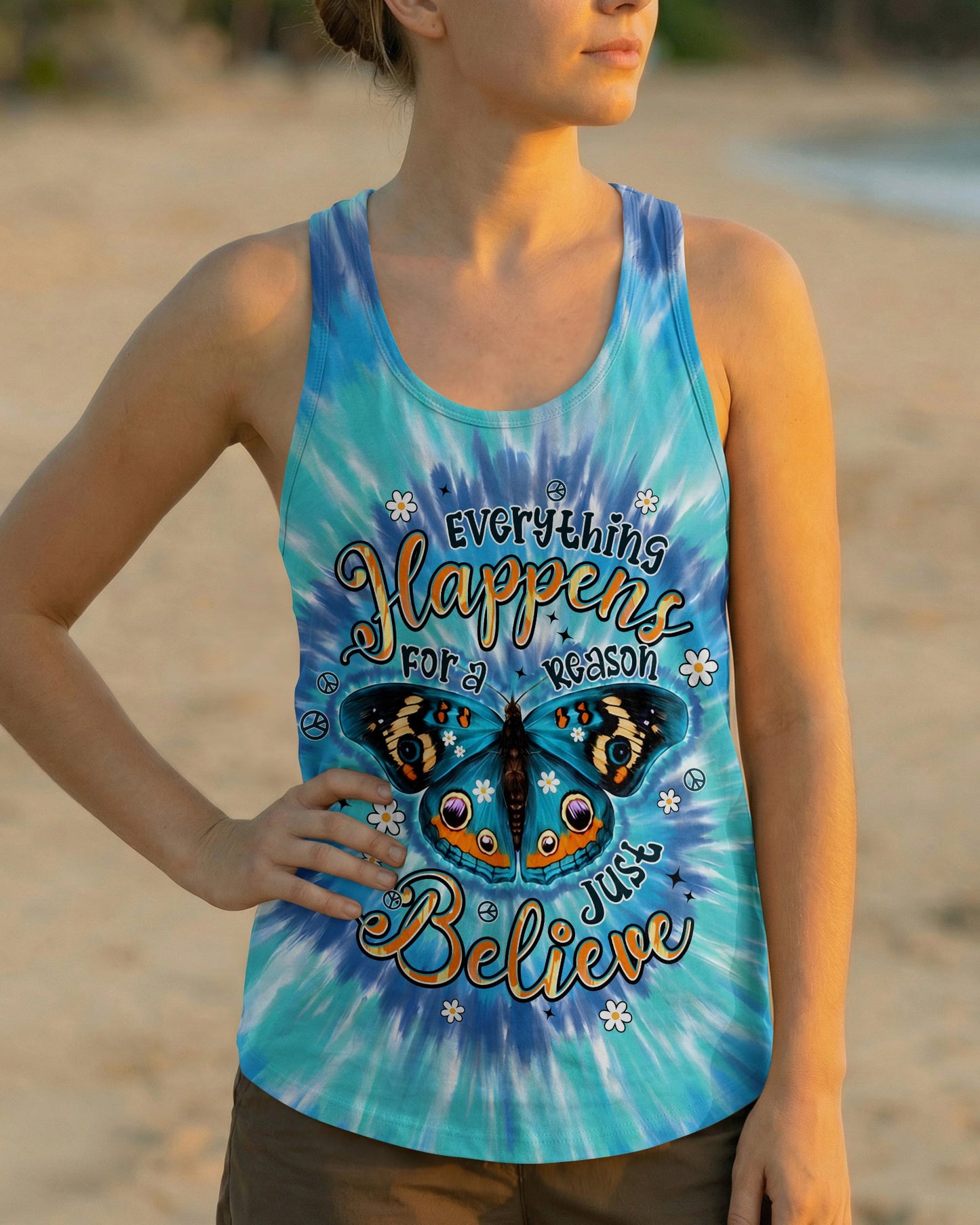 JUST BELIEVE BUTTERFLY ALL OVER PRINT - TYPQ0705261