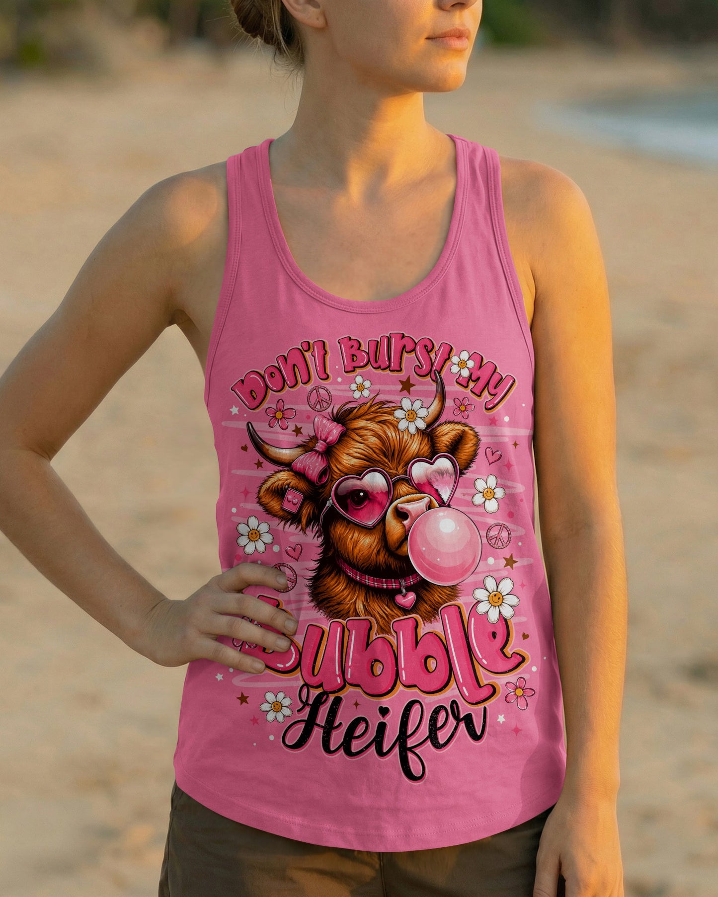 DON'T BURST MY BUBBLE  HEIFER COW ALL OVER PRINT - TLNO1106263