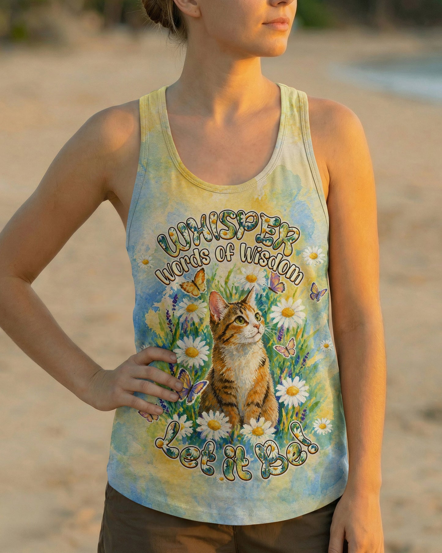 WHISPER WORDS OF WISDOM LET IT BE CAT ALL OVER PRINT   - TLHG2404261