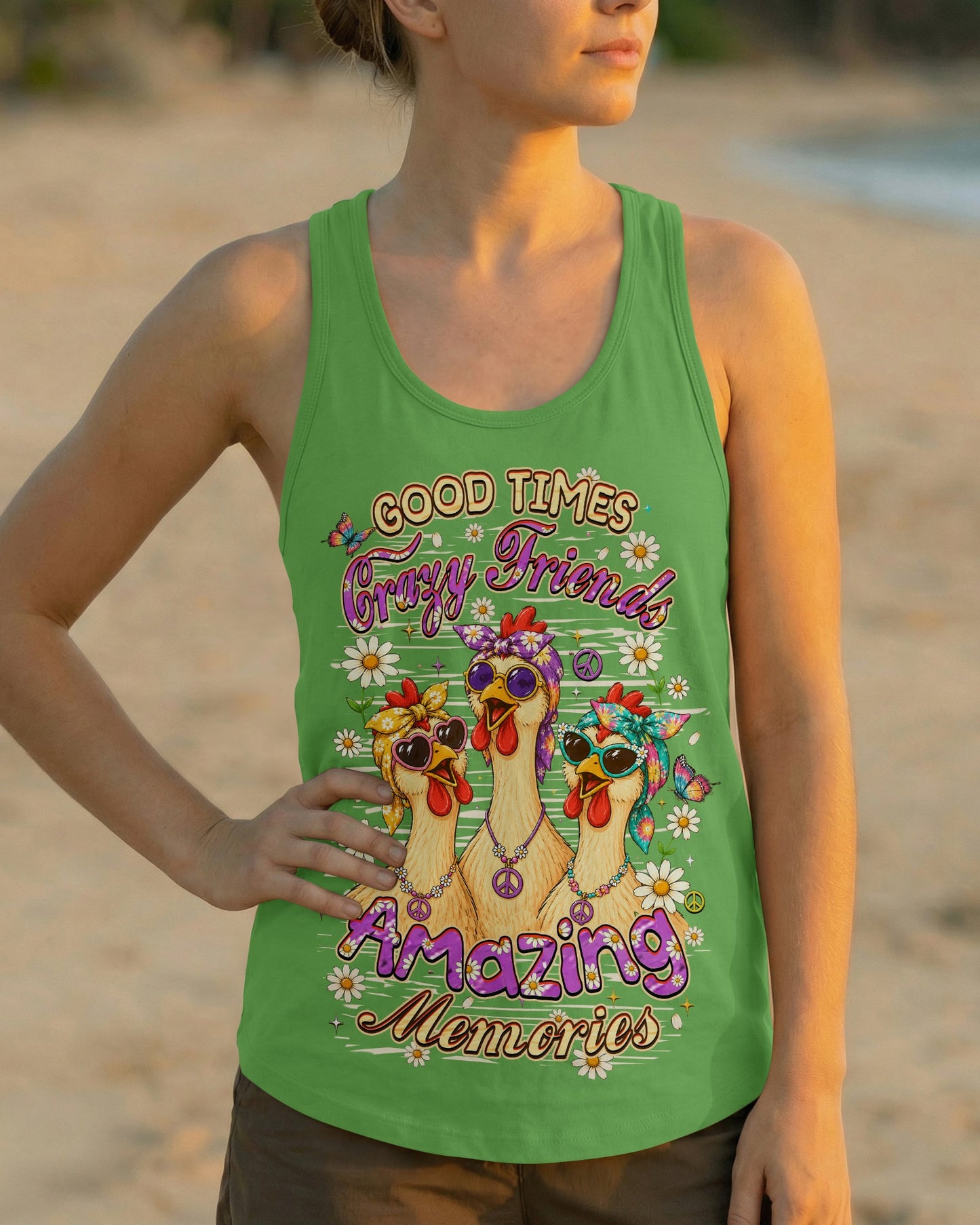 GOOD TIMES CRAZY FRIEND CHICKEN ALL OVER PRINT - TLHN0207261