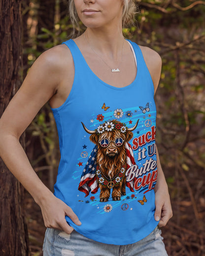 SUCK IT UP BUTTERCUP COW STARS & STRIPES ALL OVER PRINT - TLTW0406264