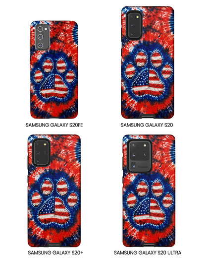 PAW PRINT RED WHITE & BLUE PHONE CASE  - TLHN0405264