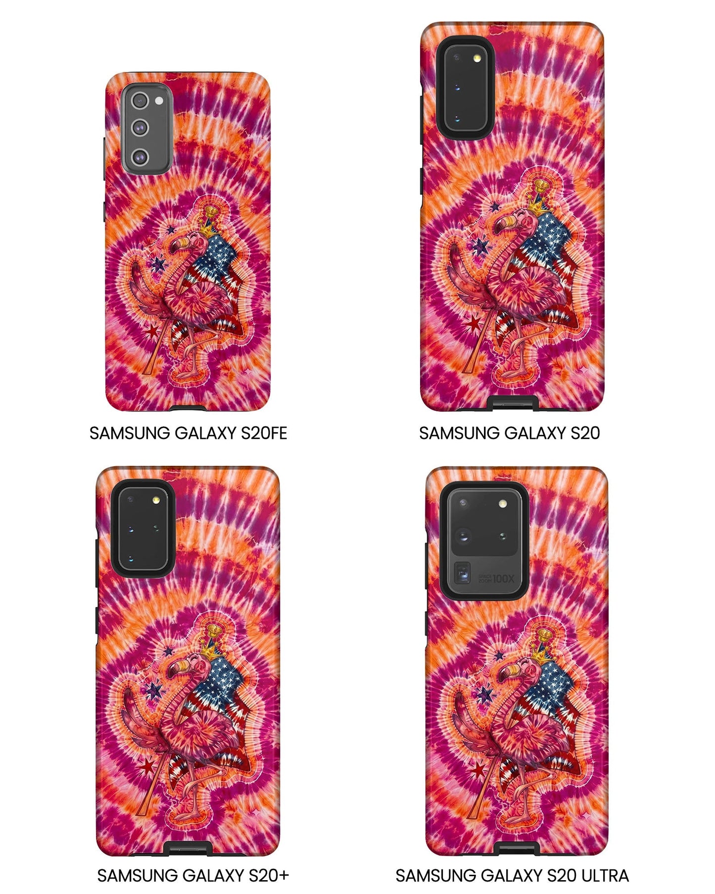 RED WHITE & BLUE FLAMINGO SWIRL PHONE CASE  - TLNO0405262