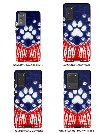 PAW PRINT RED WHITE & BLUE PHONE CASE - TLTW1604262