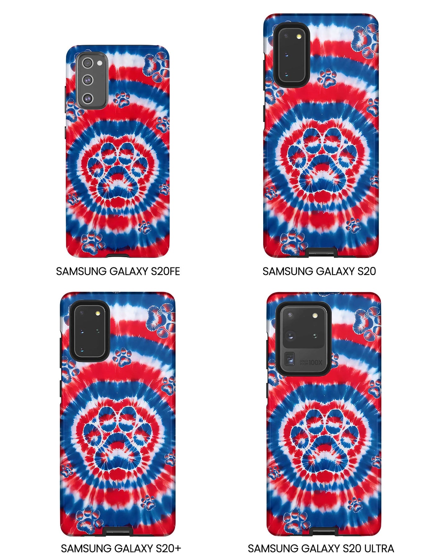 RED WHITE AND BLUE PAW PHONE CASE - TYQY2004253