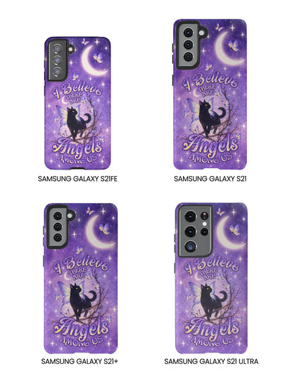 I BELIEVE THERE ARE ANGELS AMONG US BLACK CAT PHONE CASE  - TLNO2605262