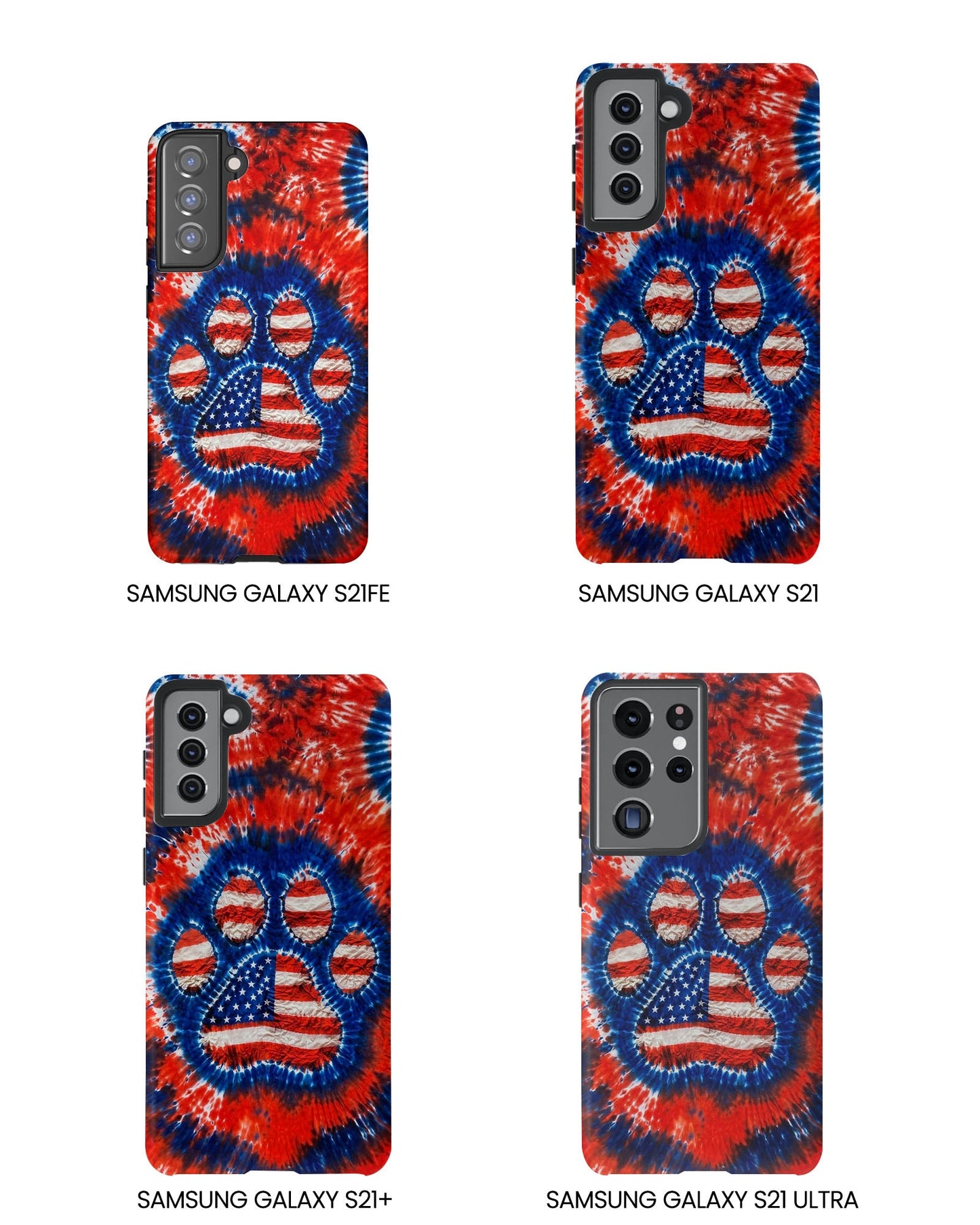 PAW PRINT RED WHITE & BLUE PHONE CASE  - TLHN0405264