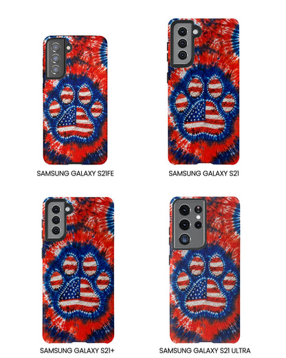 PAW PRINT RED WHITE & BLUE PHONE CASE  - TLHN0405264