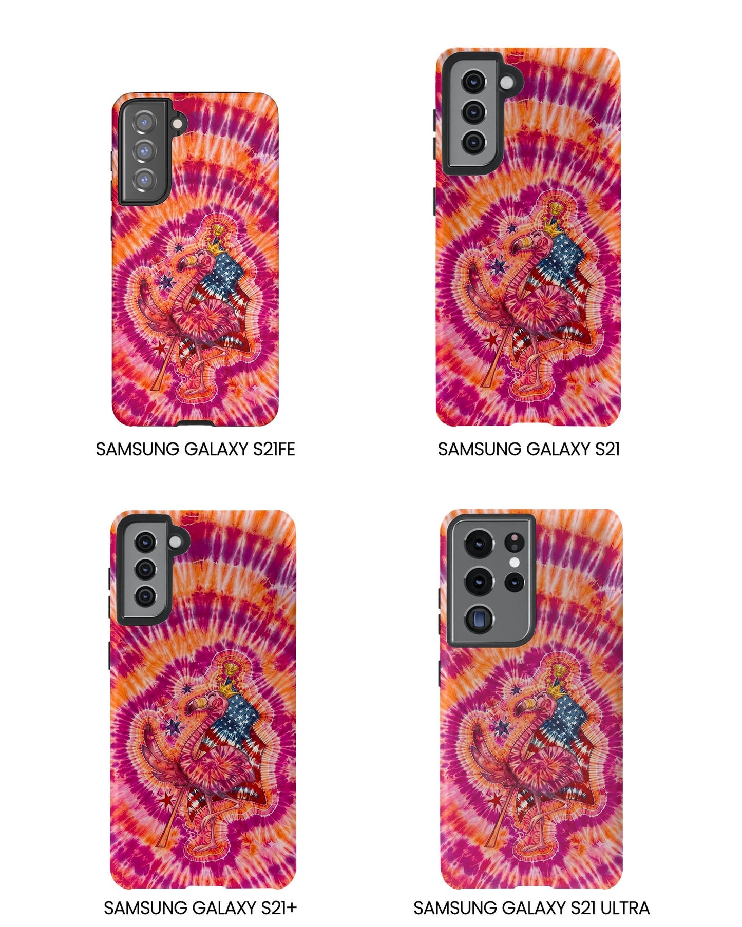 RED WHITE & BLUE FLAMINGO SWIRL PHONE CASE  - TLNO0405262