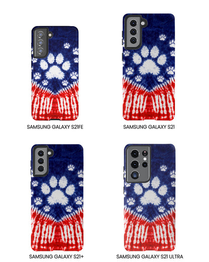 PAW PRINT RED WHITE & BLUE PHONE CASE - TLTW1604262