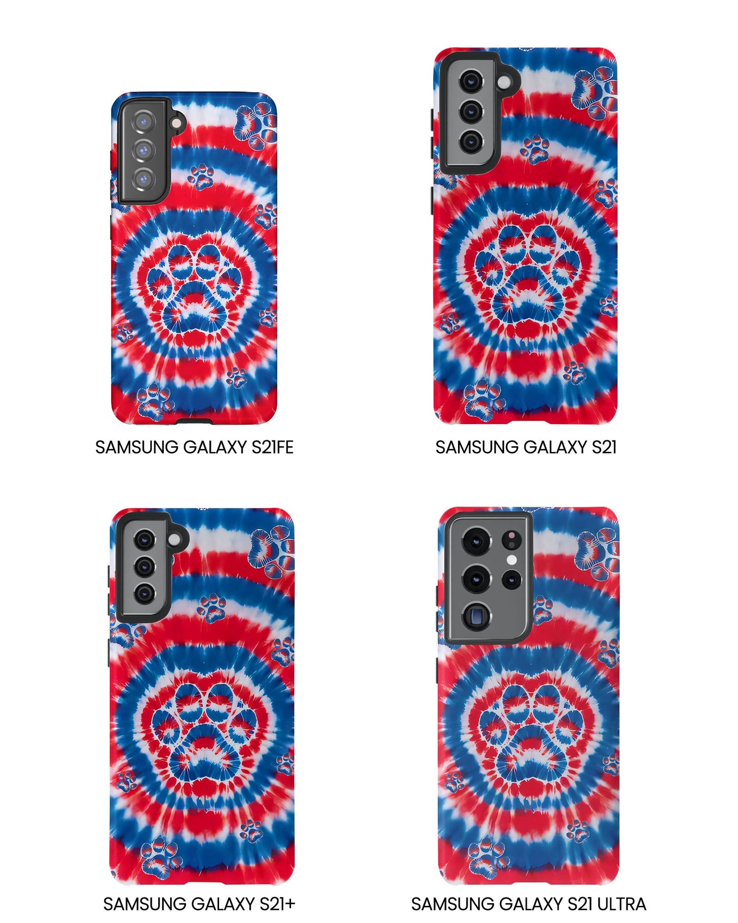 RED WHITE AND BLUE PAW PHONE CASE - TYQY2004253