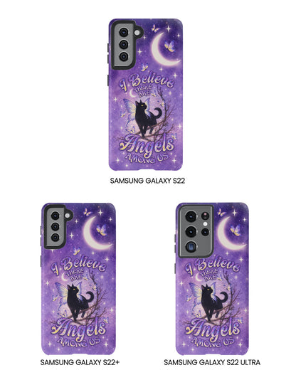 I BELIEVE THERE ARE ANGELS AMONG US BLACK CAT PHONE CASE  - TLNO2605262