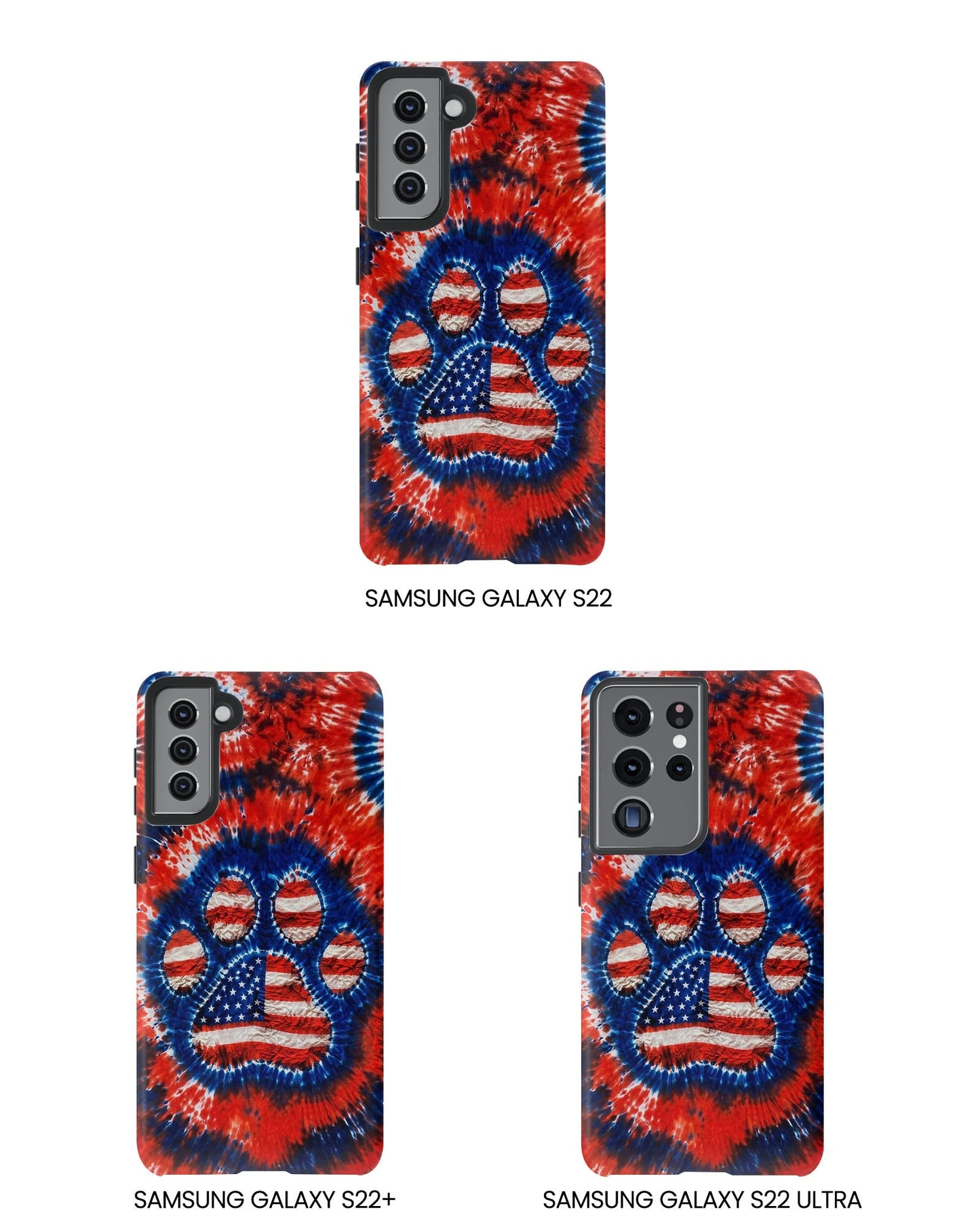 PAW PRINT RED WHITE & BLUE PHONE CASE  - TLHN0405264