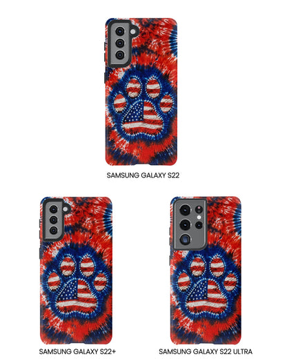 PAW PRINT RED WHITE & BLUE PHONE CASE  - TLHN0405264