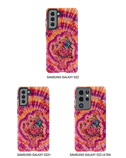 RED WHITE & BLUE FLAMINGO SWIRL PHONE CASE  - TLNO0405262
