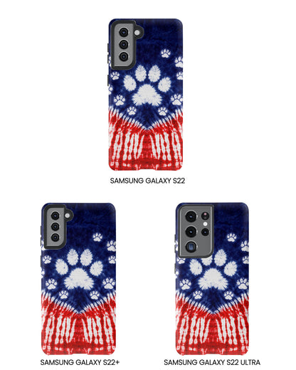 PAW PRINT RED WHITE & BLUE PHONE CASE - TLTW1604262