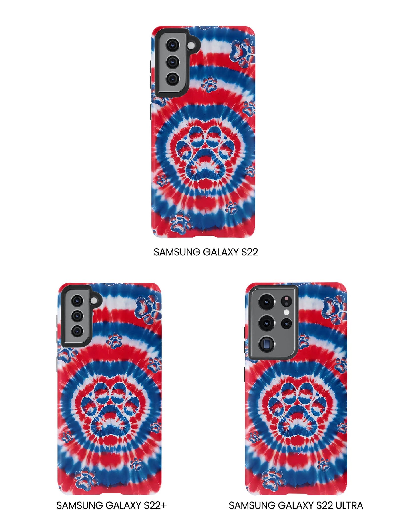 RED WHITE AND BLUE PAW PHONE CASE - TYQY2004253