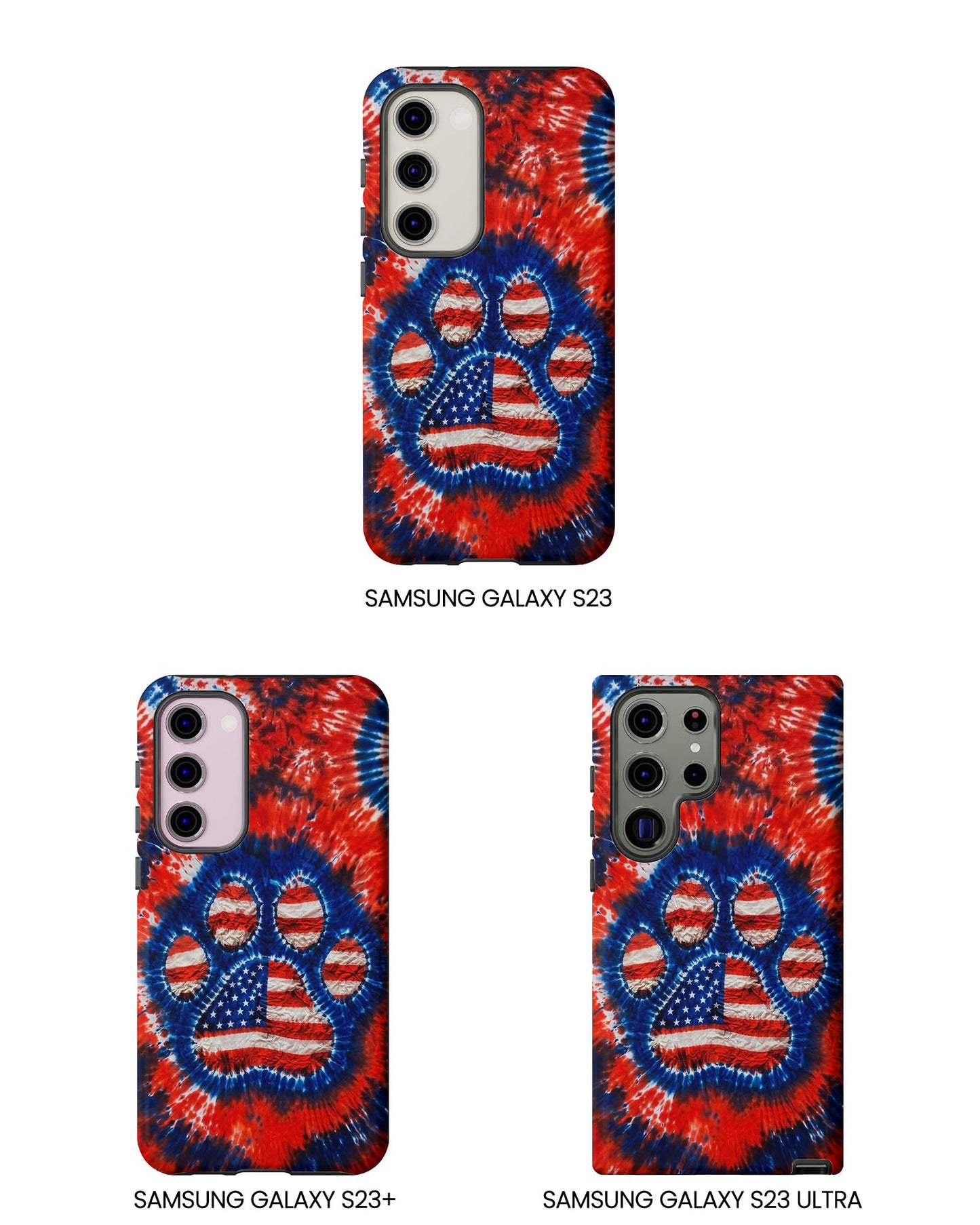 PAW PRINT RED WHITE & BLUE PHONE CASE  - TLHN0405264