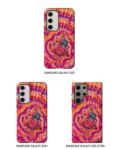 RED WHITE & BLUE FLAMINGO SWIRL PHONE CASE  - TLNO0405262