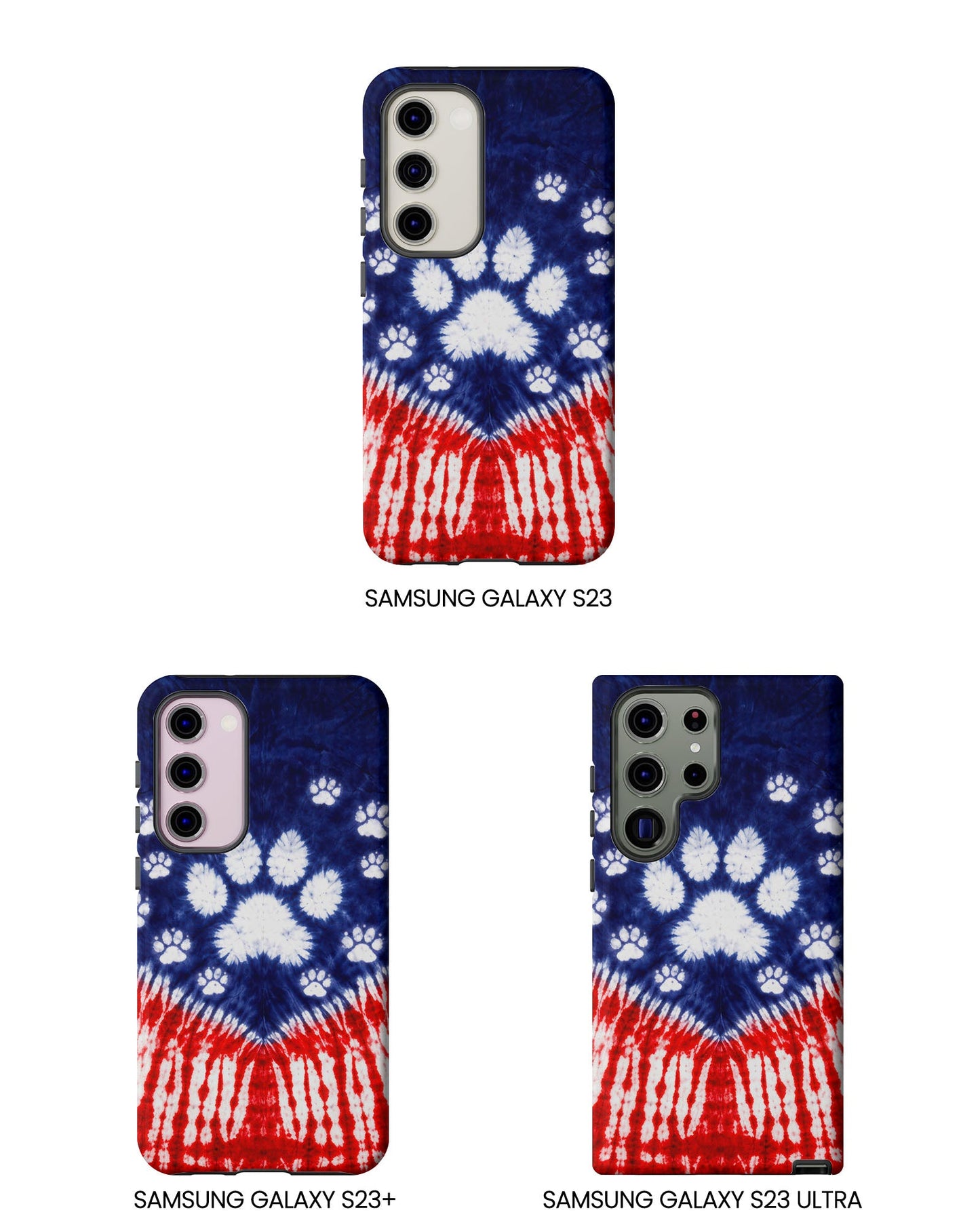 PAW PRINT RED WHITE & BLUE PHONE CASE - TLTW1604262