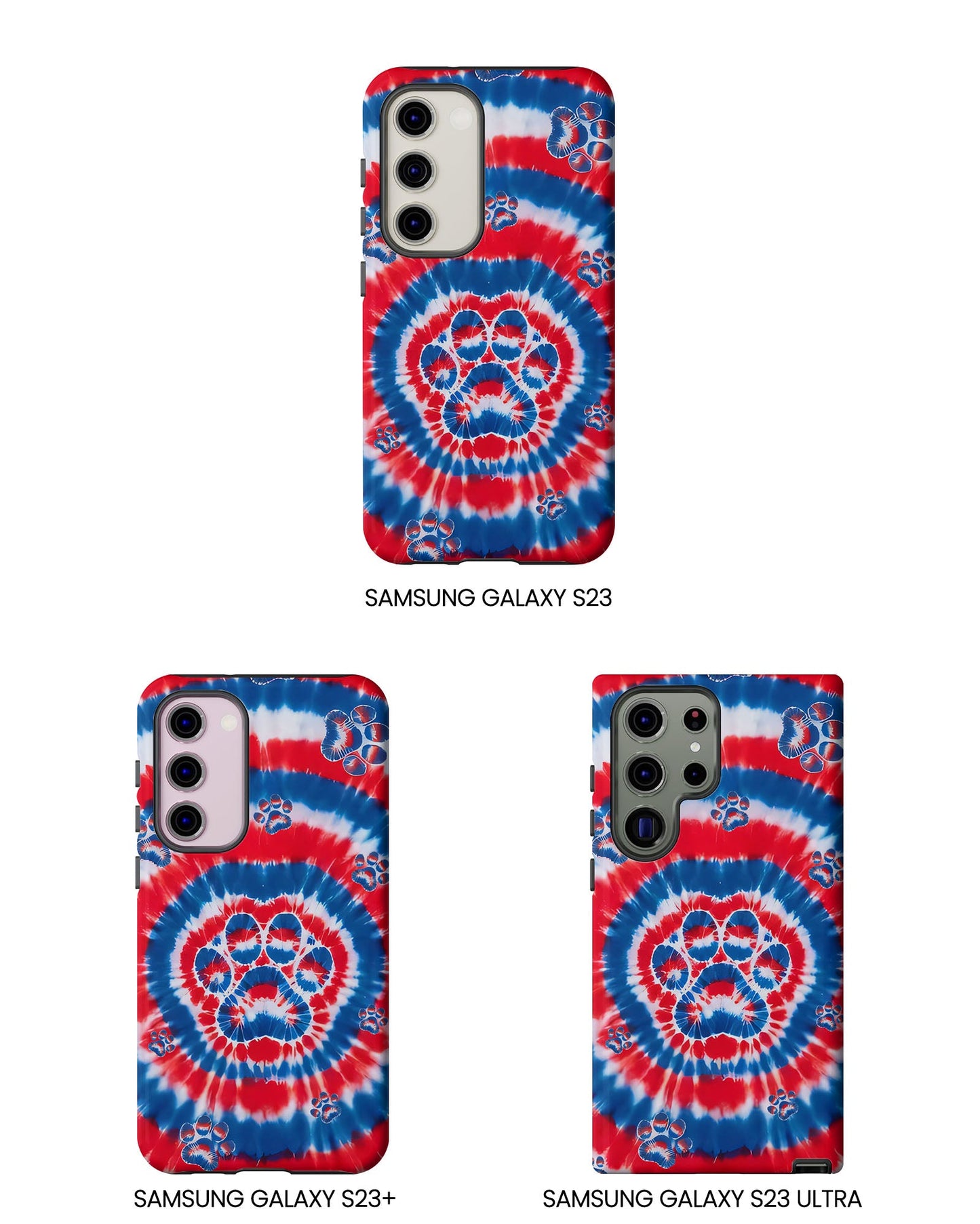 RED WHITE AND BLUE PAW PHONE CASE - TYQY2004253