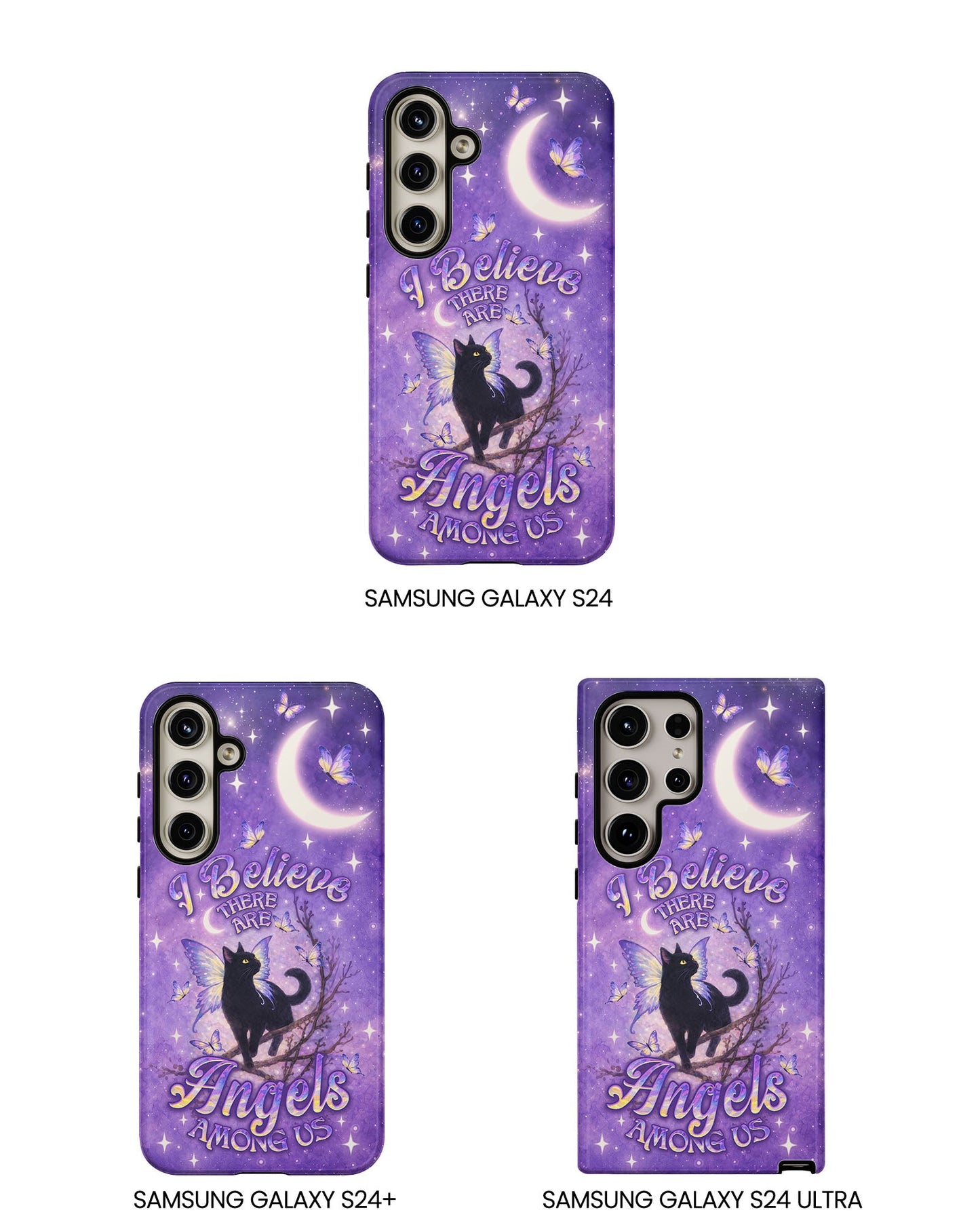 I BELIEVE THERE ARE ANGELS AMONG US BLACK CAT PHONE CASE  - TLNO2605262