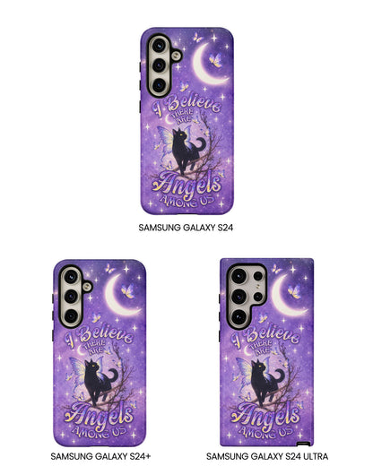 I BELIEVE THERE ARE ANGELS AMONG US BLACK CAT PHONE CASE  - TLNO2605262