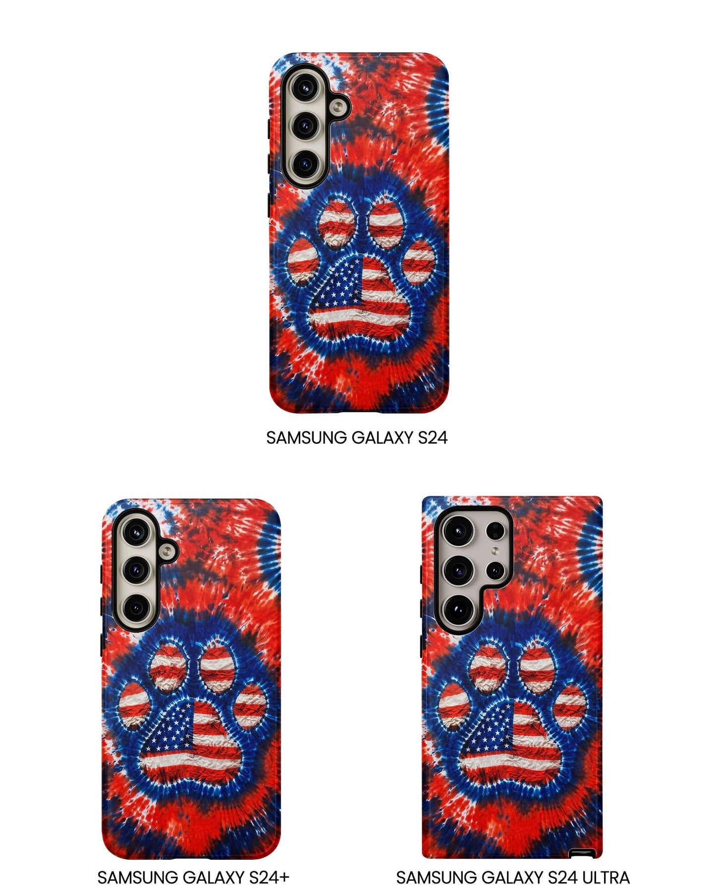 PAW PRINT RED WHITE & BLUE PHONE CASE  - TLHN0405264
