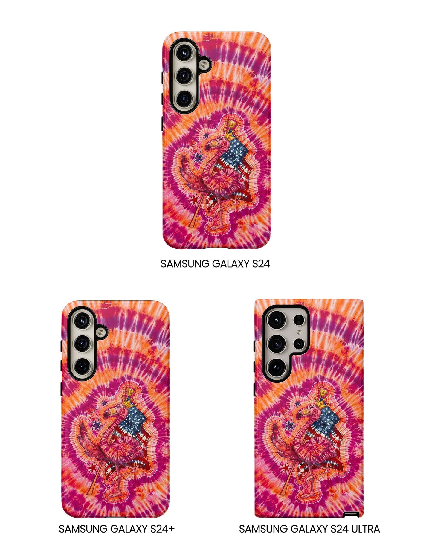 RED WHITE & BLUE FLAMINGO SWIRL PHONE CASE  - TLNO0405262