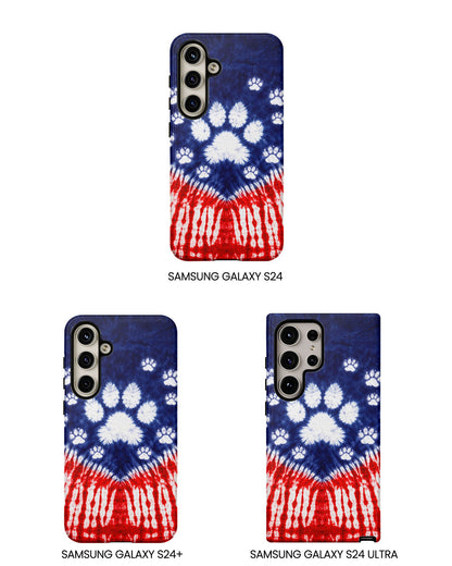 PAW PRINT RED WHITE & BLUE PHONE CASE - TLTW1604262