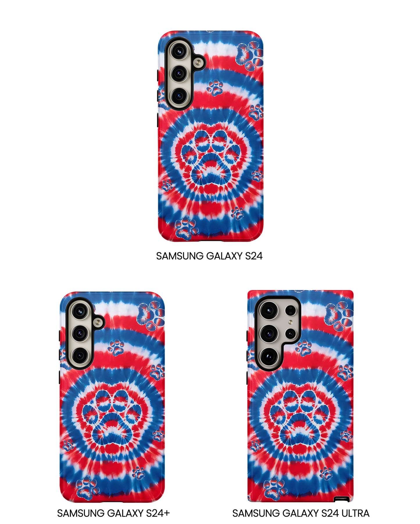 RED WHITE AND BLUE PAW PHONE CASE - TYQY2004253