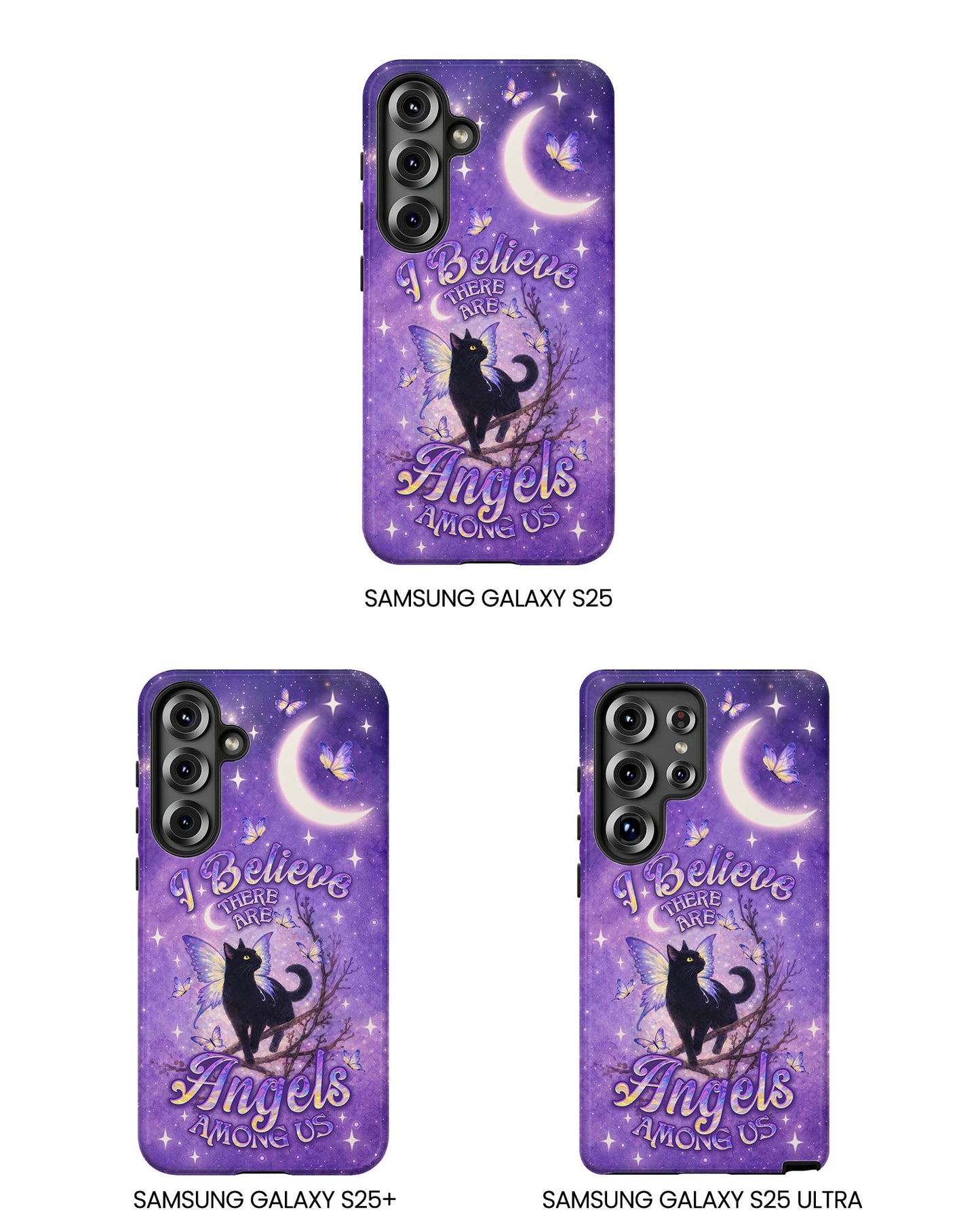 I BELIEVE THERE ARE ANGELS AMONG US BLACK CAT PHONE CASE  - TLNO2605262