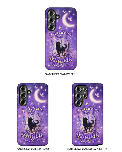 I BELIEVE THERE ARE ANGELS AMONG US BLACK CAT PHONE CASE  - TLNO2605262