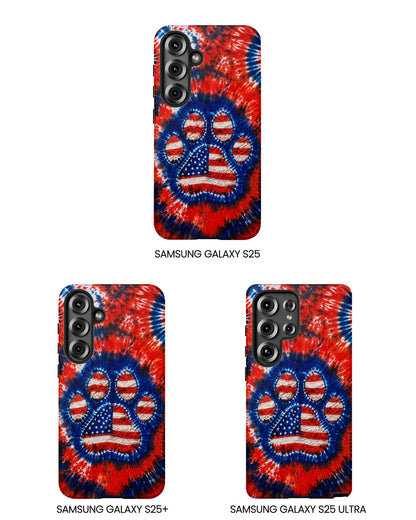 PAW PRINT RED WHITE & BLUE PHONE CASE  - TLHN0405264