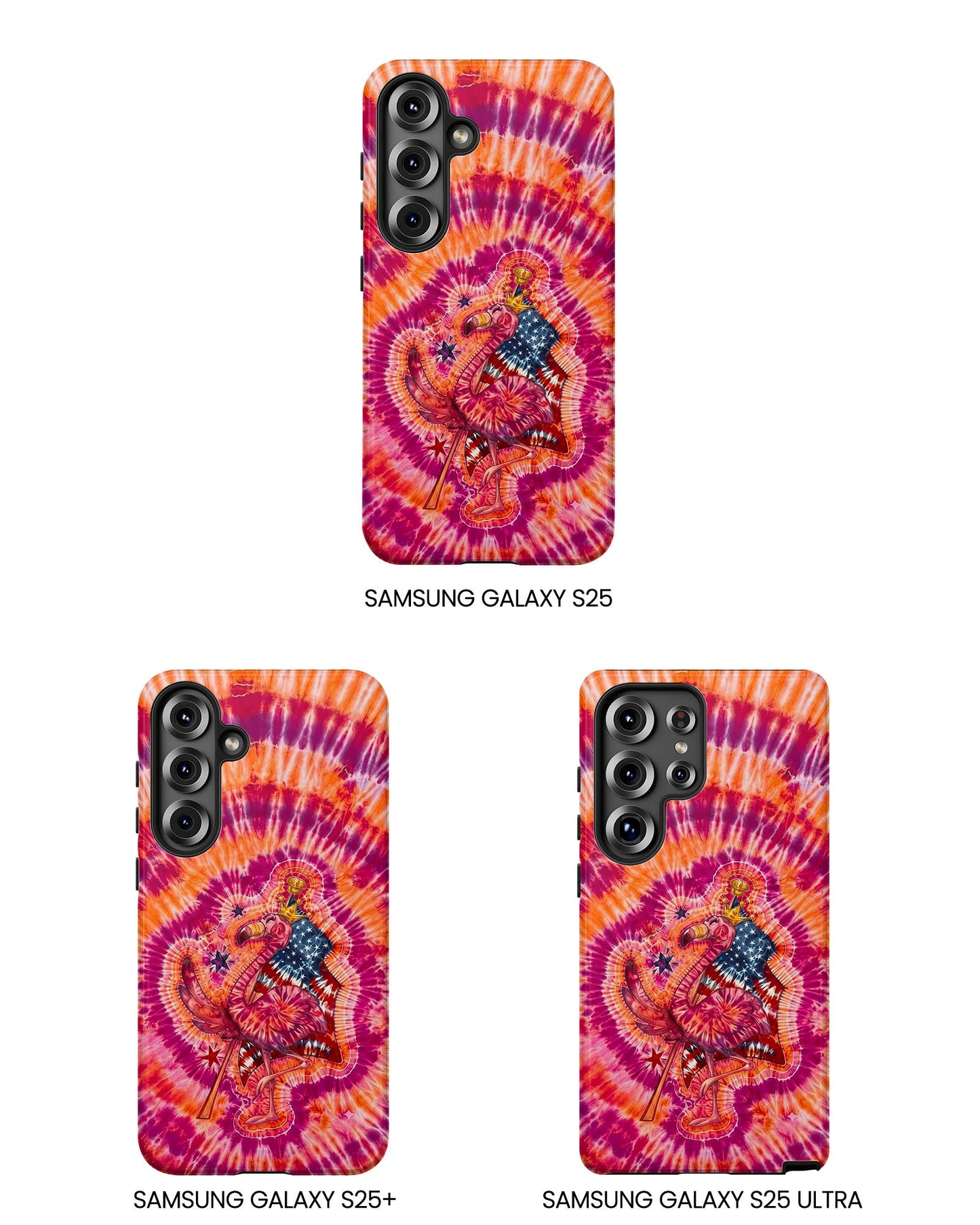 RED WHITE & BLUE FLAMINGO SWIRL PHONE CASE  - TLNO0405262