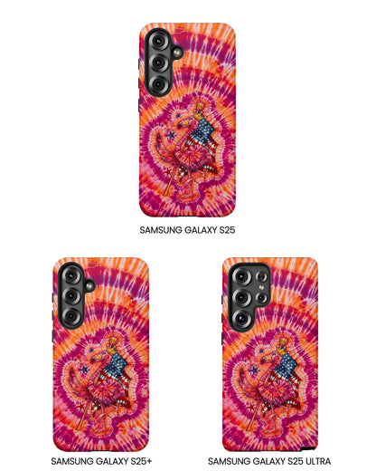 RED WHITE & BLUE FLAMINGO SWIRL PHONE CASE  - TLNO0405262
