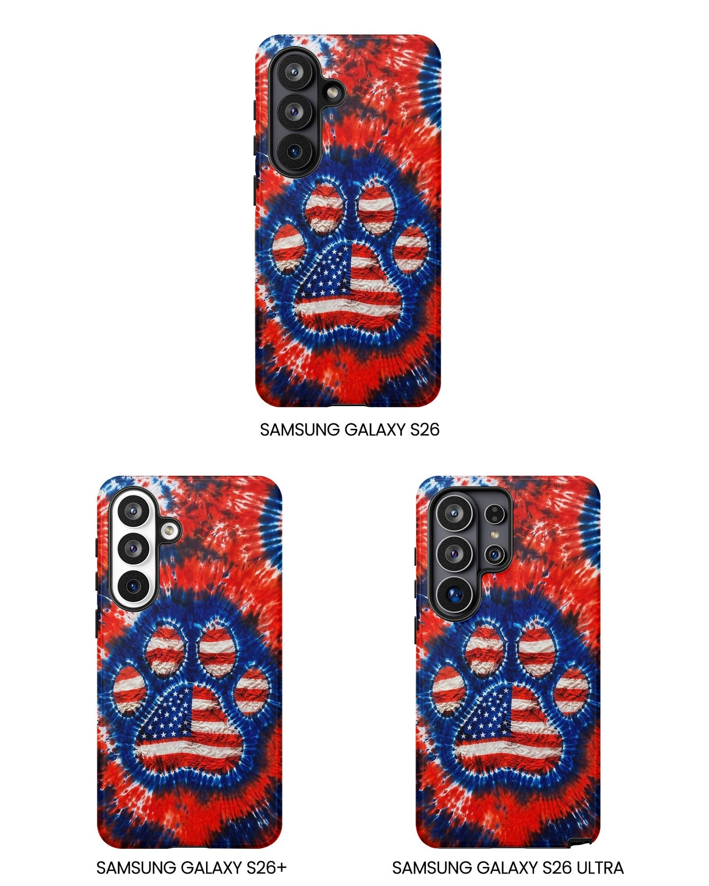 PAW PRINT RED WHITE & BLUE PHONE CASE  - TLHN0405264