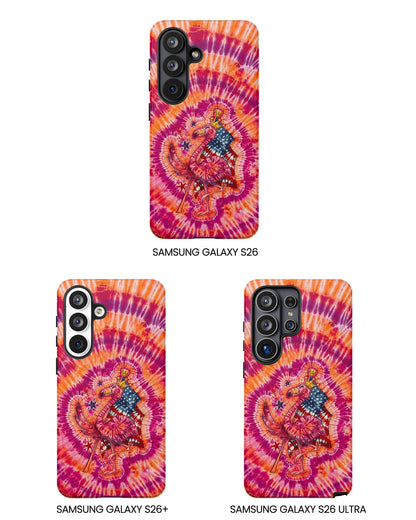 RED WHITE & BLUE FLAMINGO SWIRL PHONE CASE  - TLNO0405262