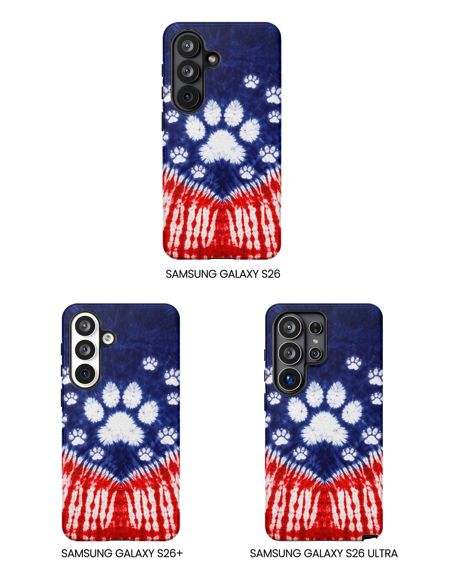 PAW PRINT RED WHITE & BLUE PHONE CASE - TLTW1604262
