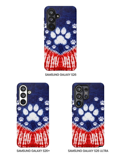 PAW PRINT RED WHITE & BLUE PHONE CASE - TLTW1604262
