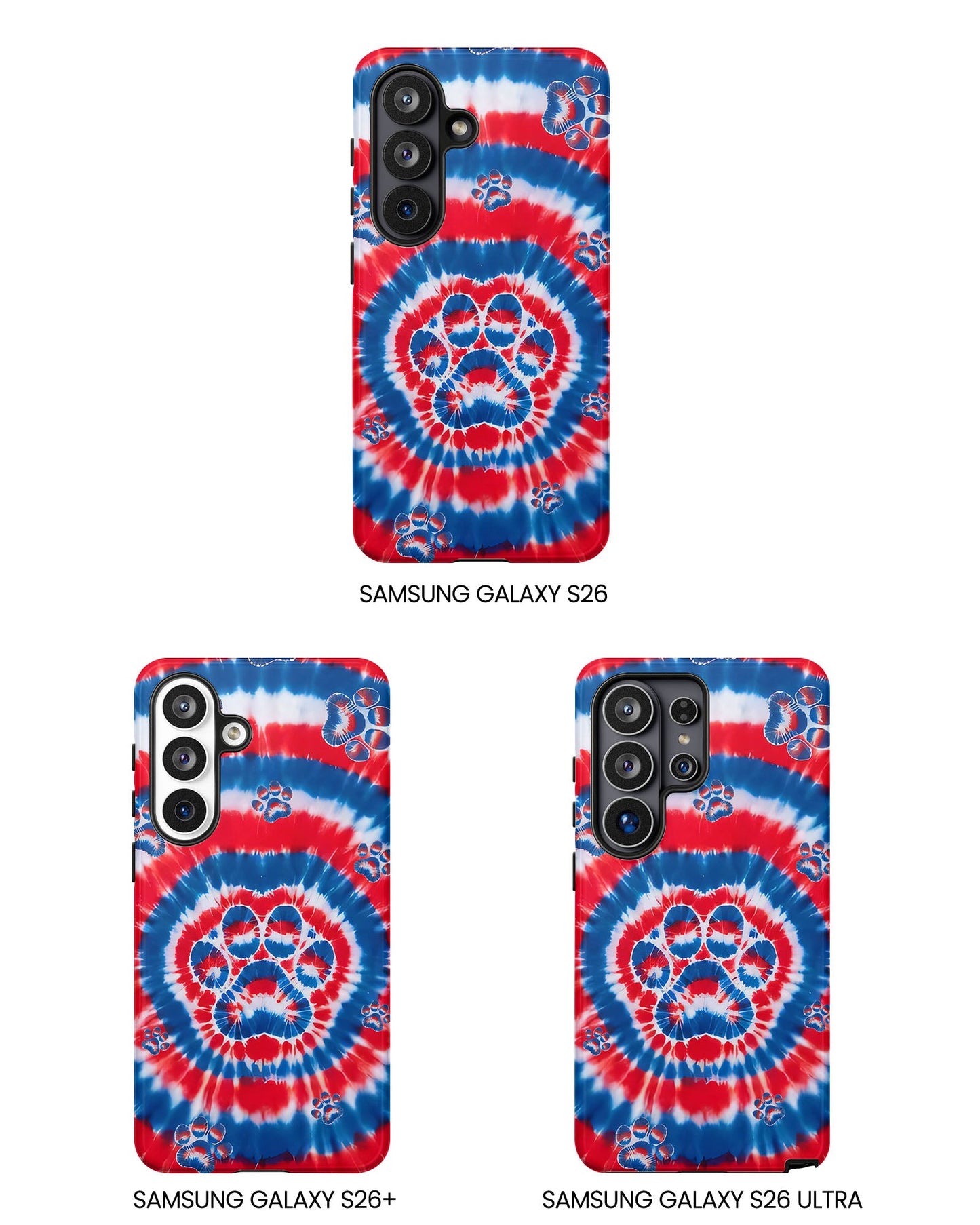 RED WHITE AND BLUE PAW PHONE CASE - TYQY2004253
