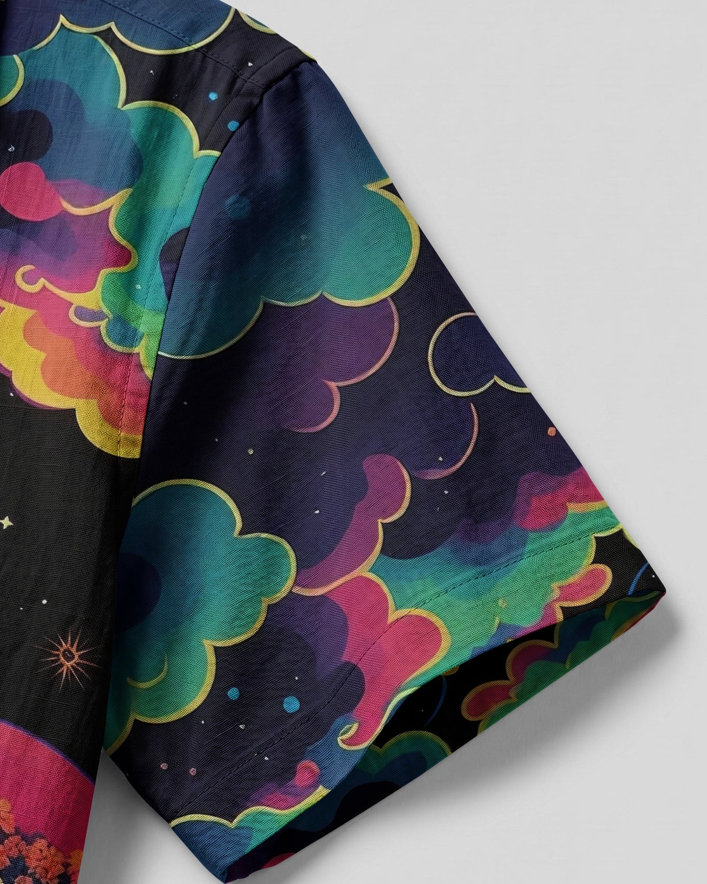 PSYCHEDELIC EYES MUSHROOM CAMP SHIRT - TLHG0604261
