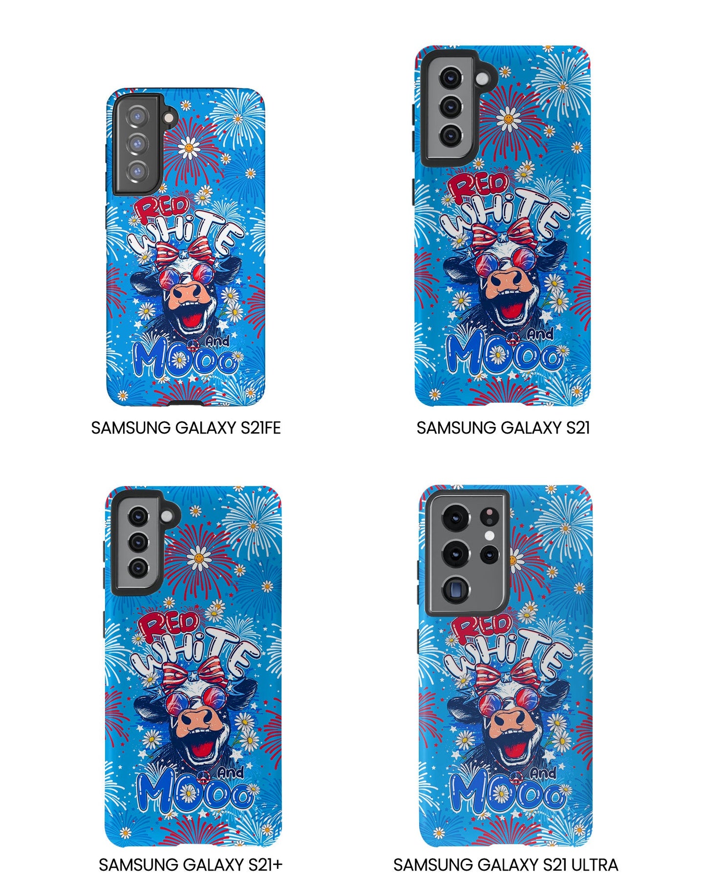 RED WHITE AND MOOO COW PHONE CASE - TY1306262