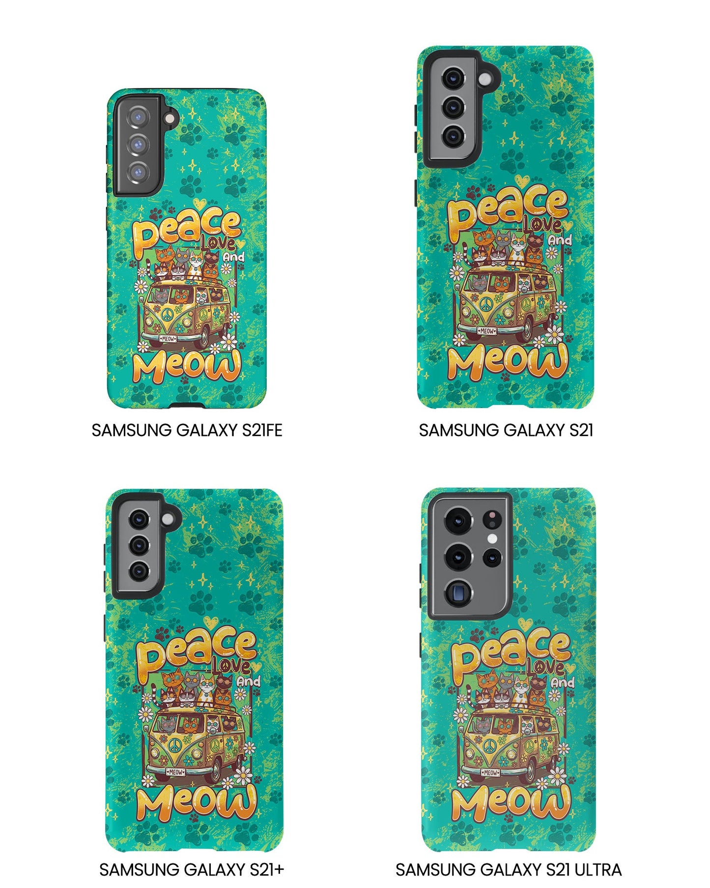 PEACE LOVE AND MEOW CATS PHONE CASE - TY0707263