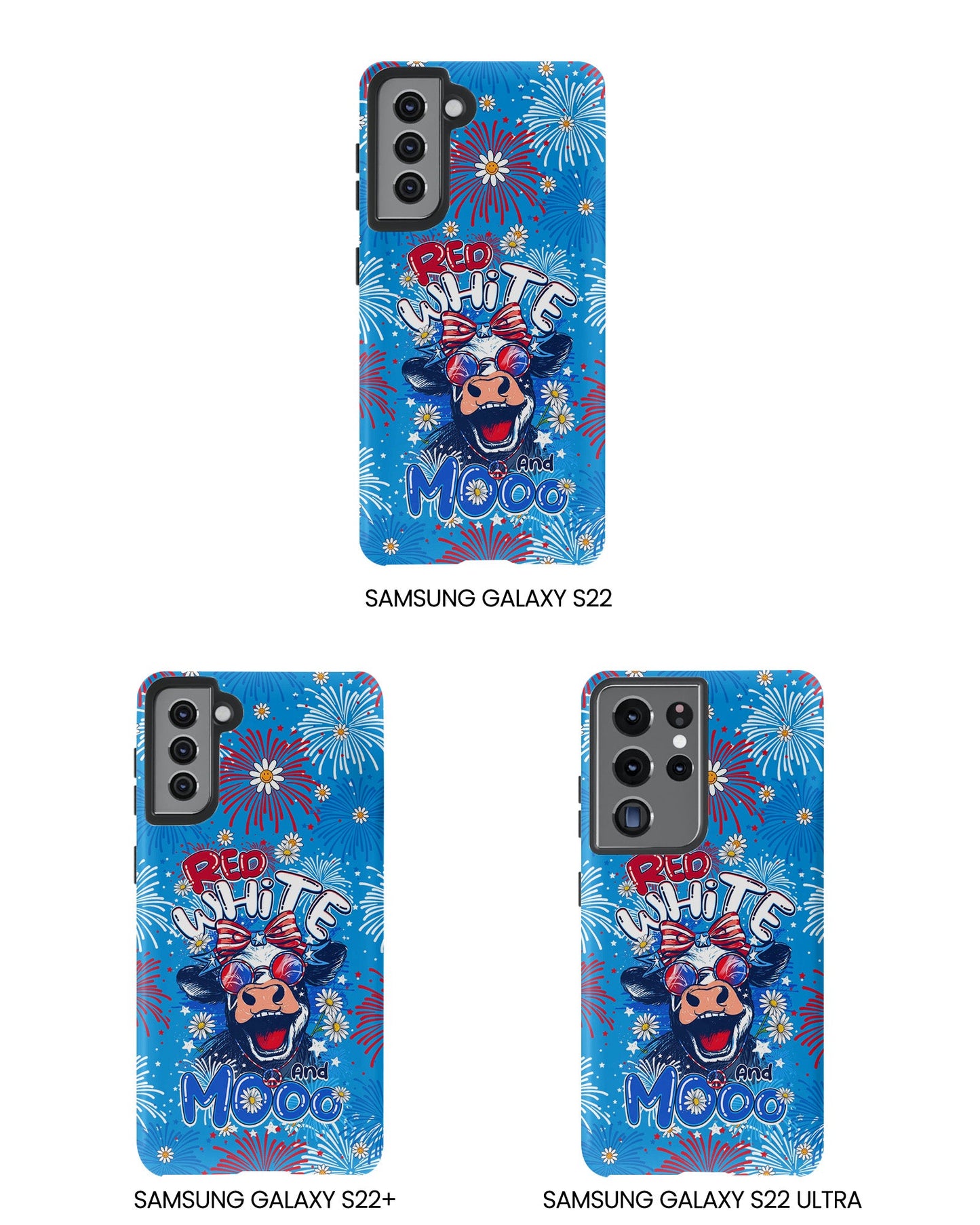 RED WHITE AND MOOO COW PHONE CASE - TY1306262