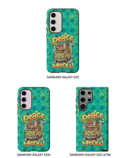 PEACE LOVE AND MEOW CATS PHONE CASE - TY0707263